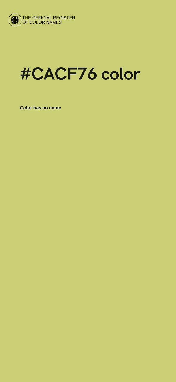 #CACF76 color image