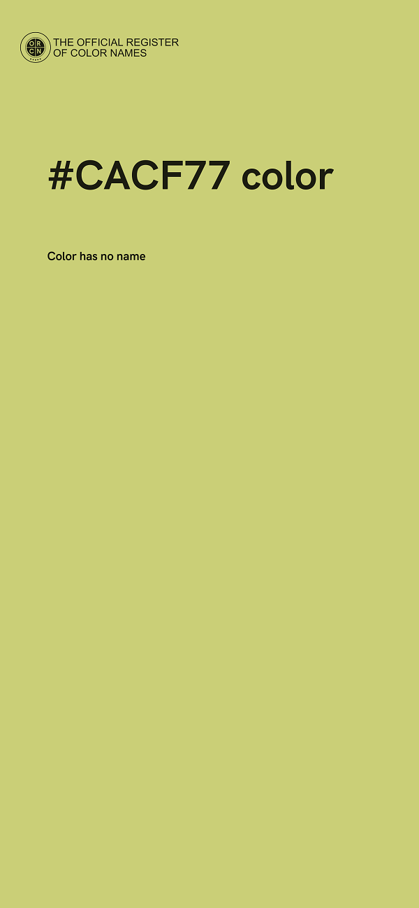 #CACF77 color image