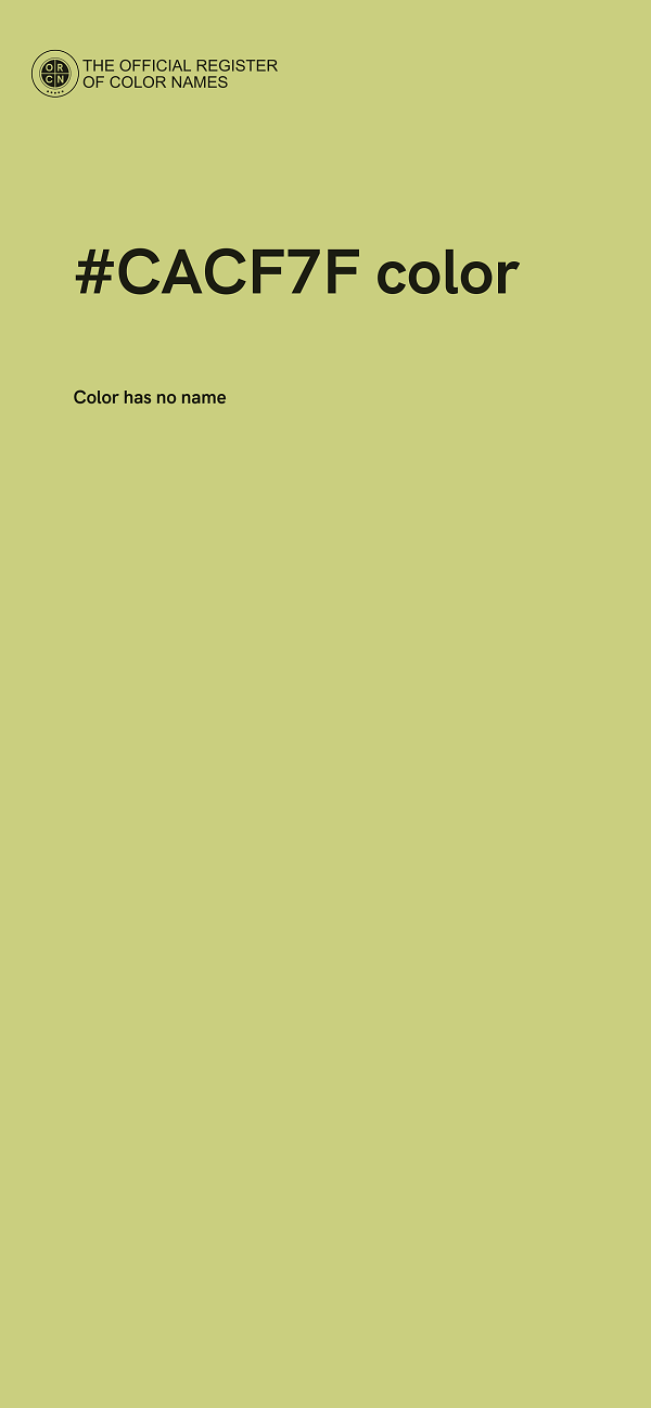 #CACF7F color image
