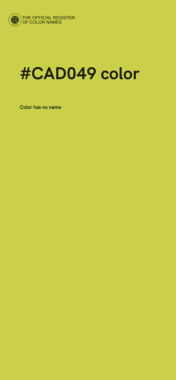 #CAD049 color image