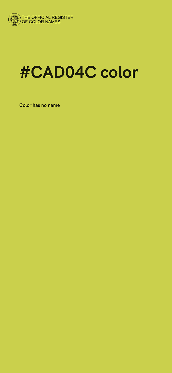 #CAD04C color image