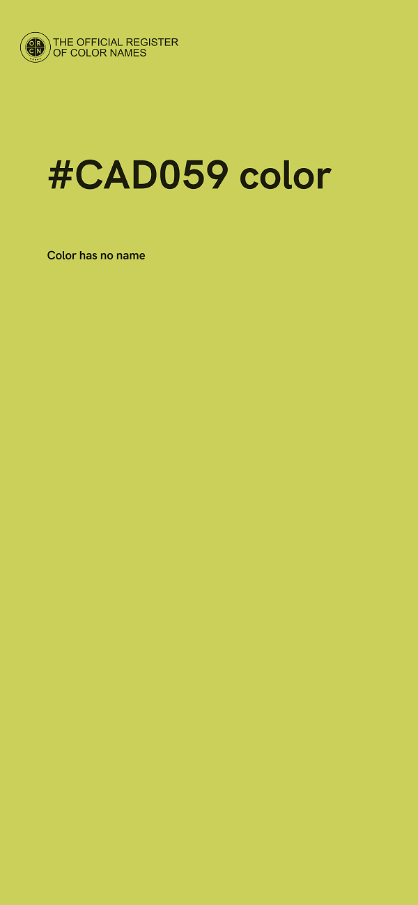 #CAD059 color image