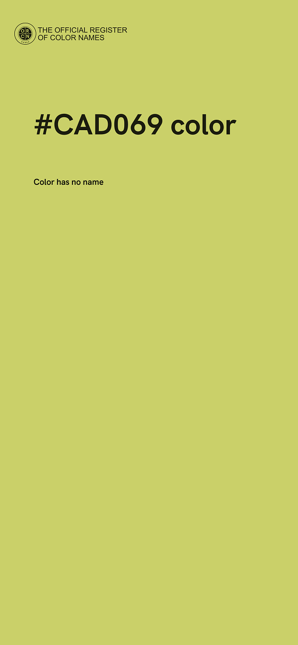 #CAD069 color image