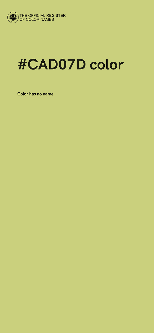 #CAD07D color image