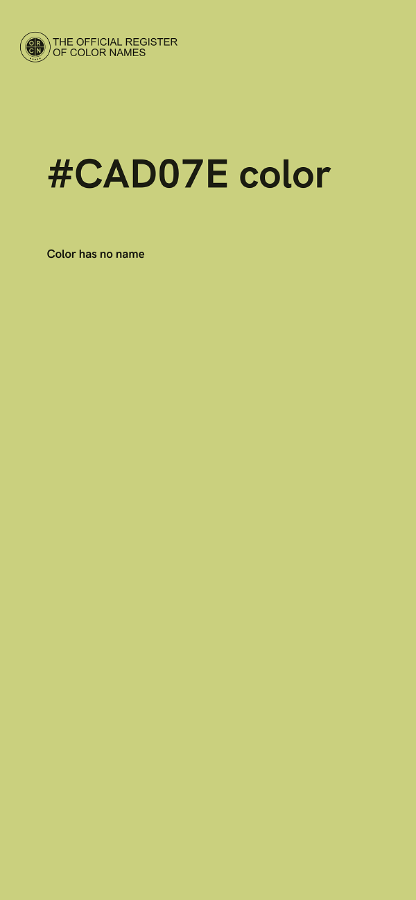 #CAD07E color image