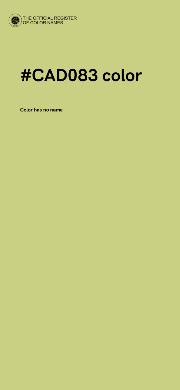 #CAD083 color image