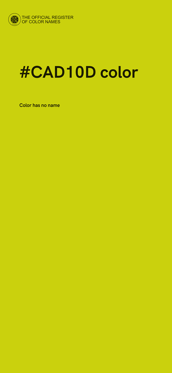 #CAD10D color image