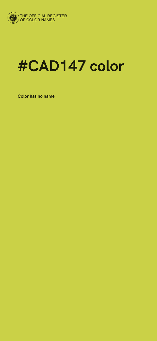 #CAD147 color image