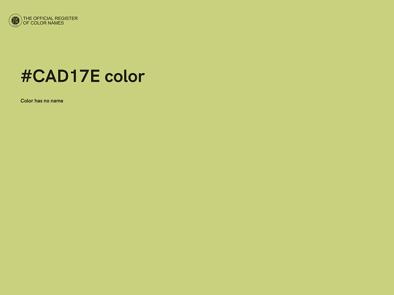 #CAD17E color image