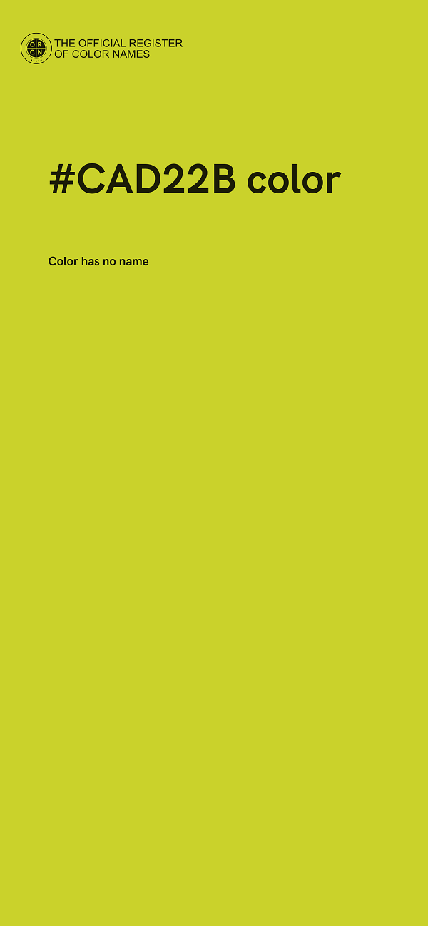 #CAD22B color image