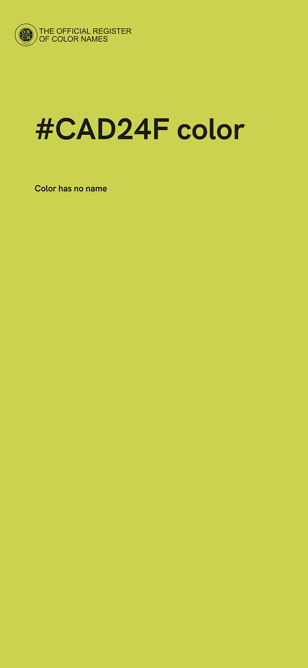 #CAD24F color image