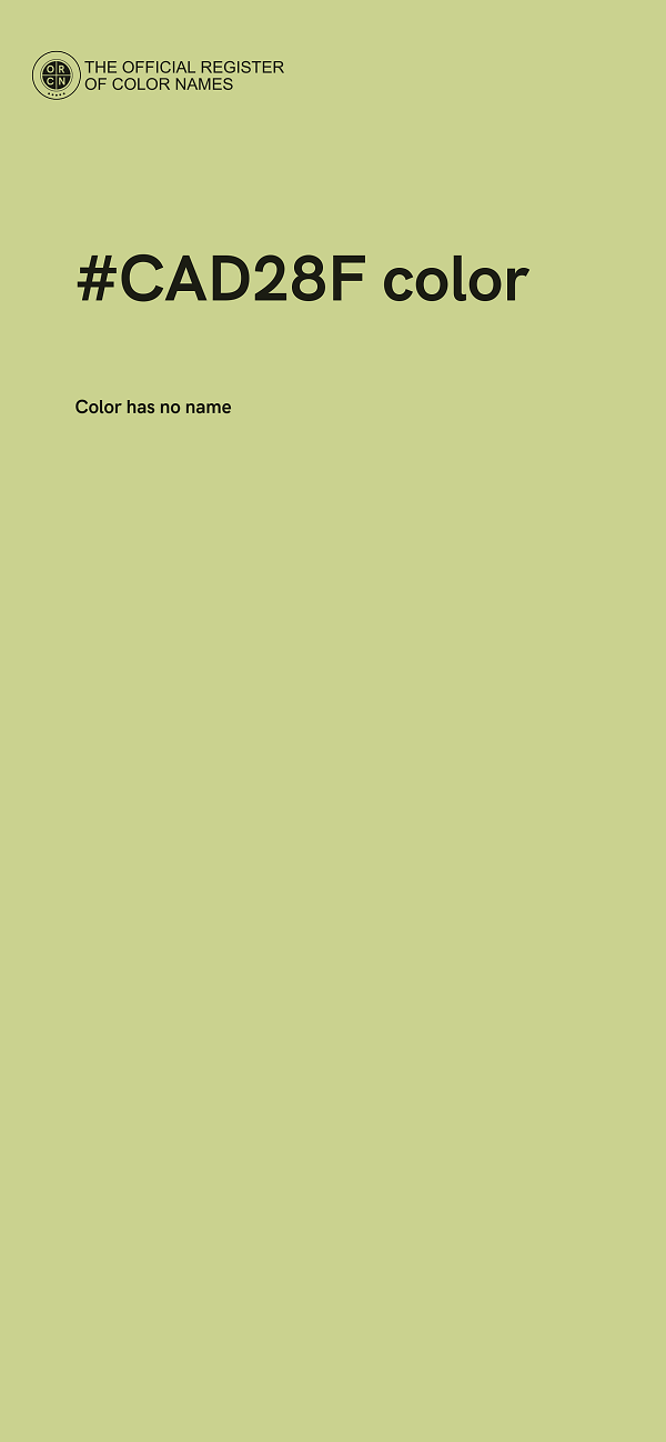 #CAD28F color image