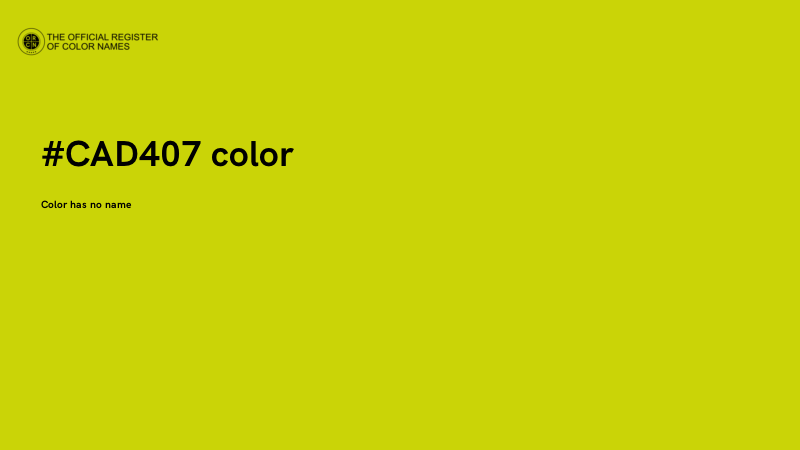 #CAD407 color image