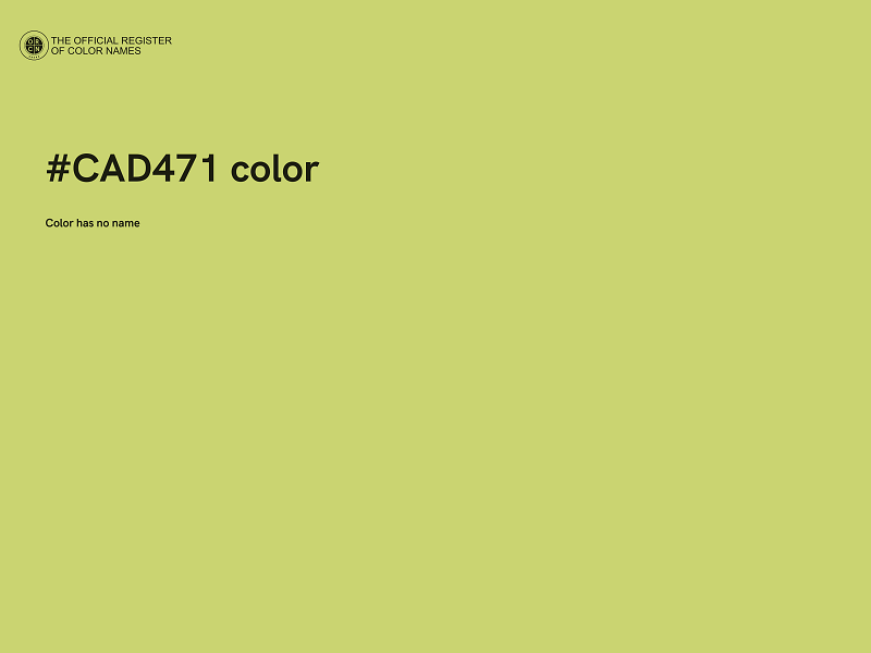 #CAD471 color image