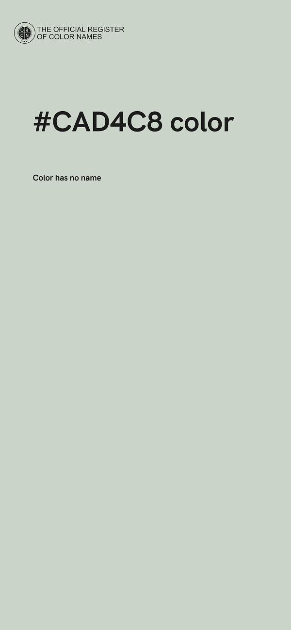 #CAD4C8 color image