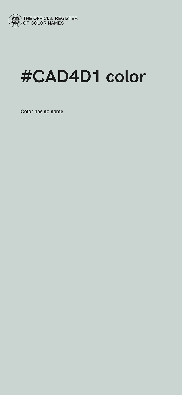 #CAD4D1 color image