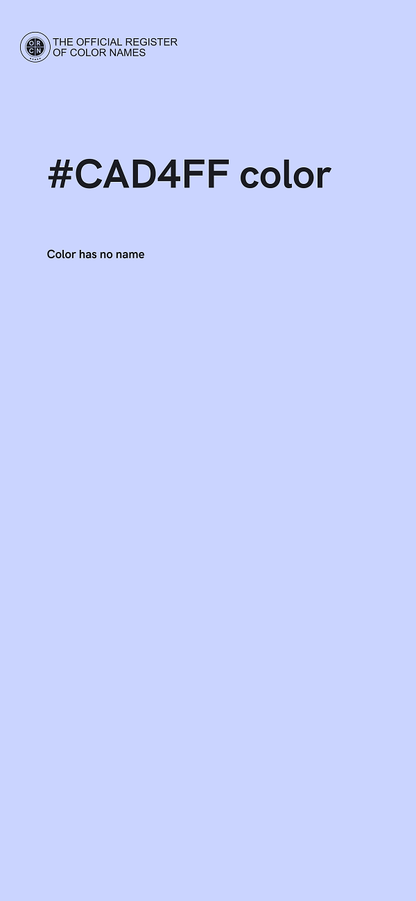 #CAD4FF color image