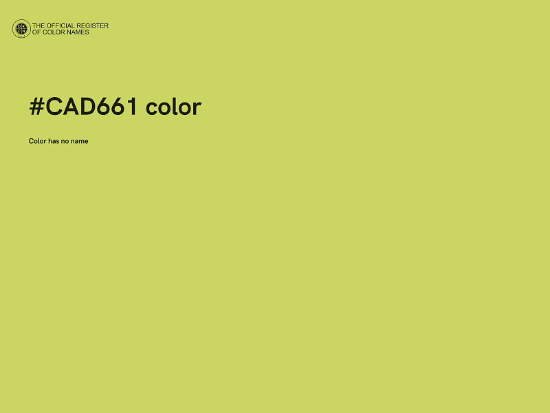 #CAD661 color image