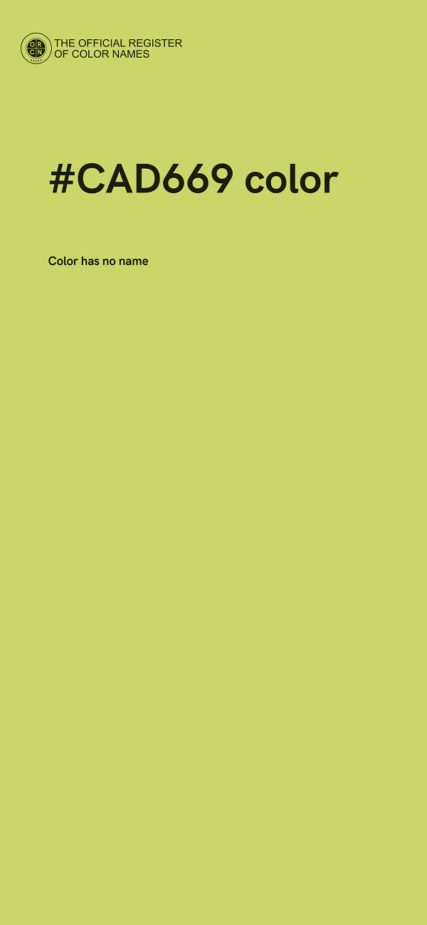 #CAD669 color image