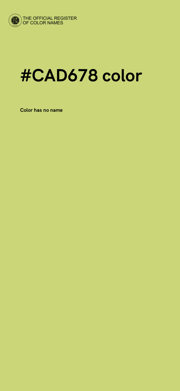 #CAD678 color image