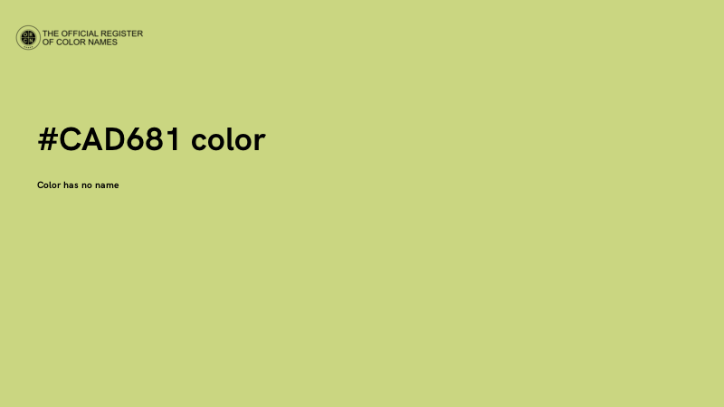 #CAD681 color image
