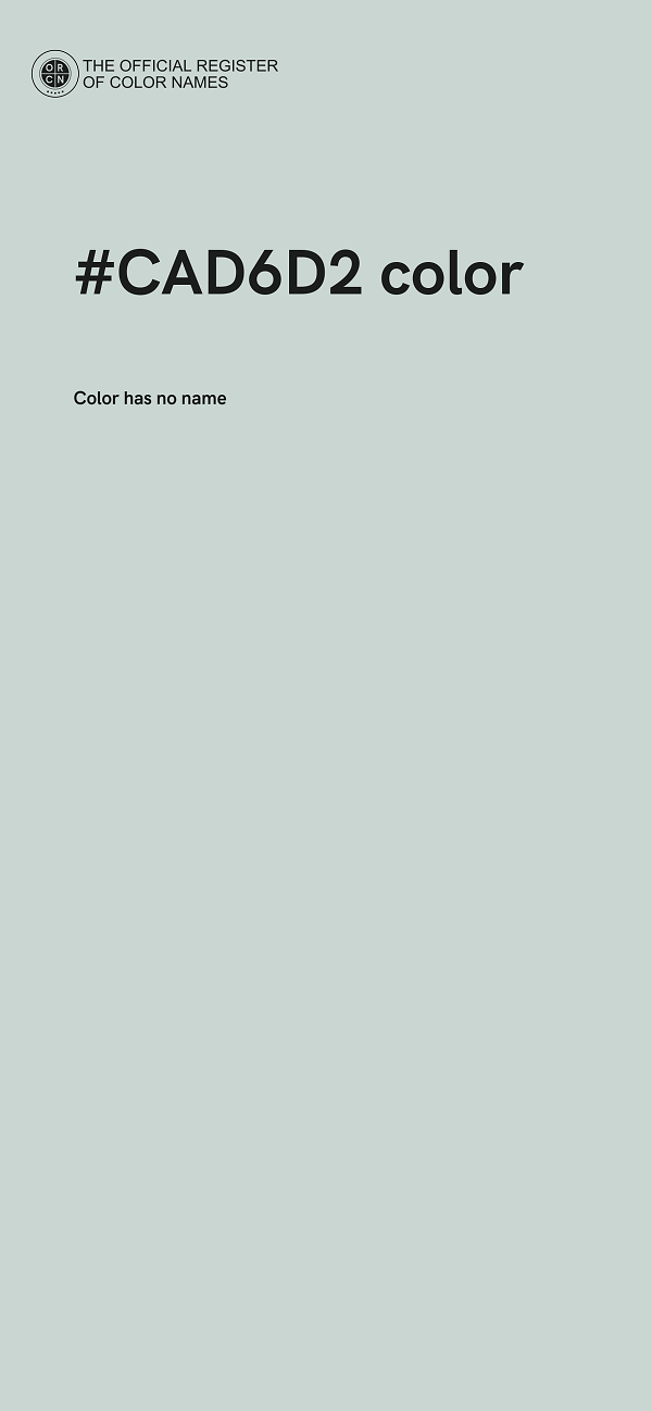 #CAD6D2 color image