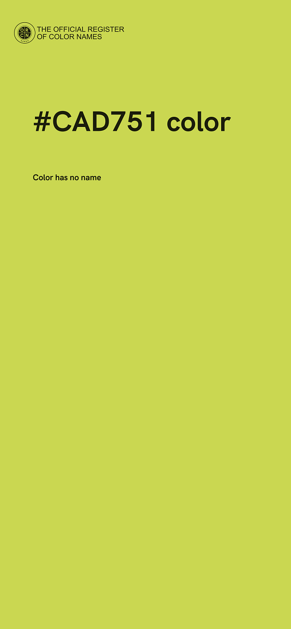 #CAD751 color image