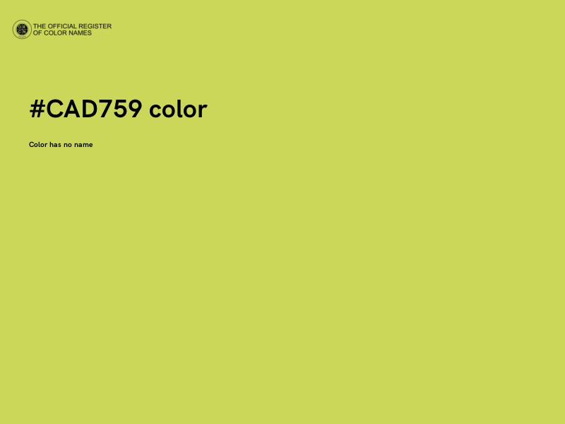 #CAD759 color image