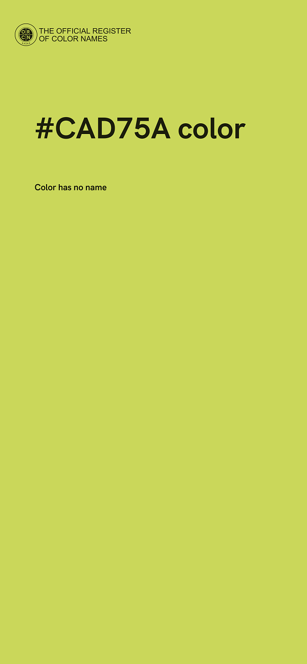 #CAD75A color image