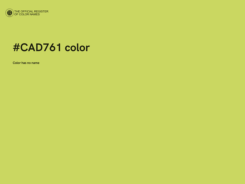 #CAD761 color image