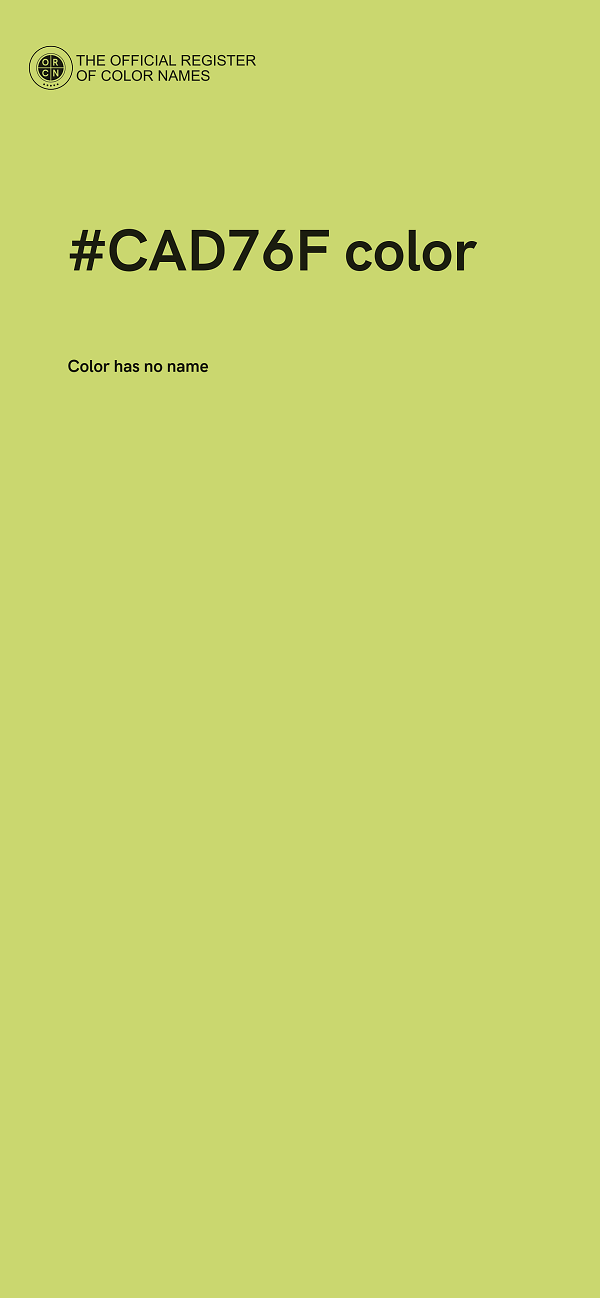 #CAD76F color image