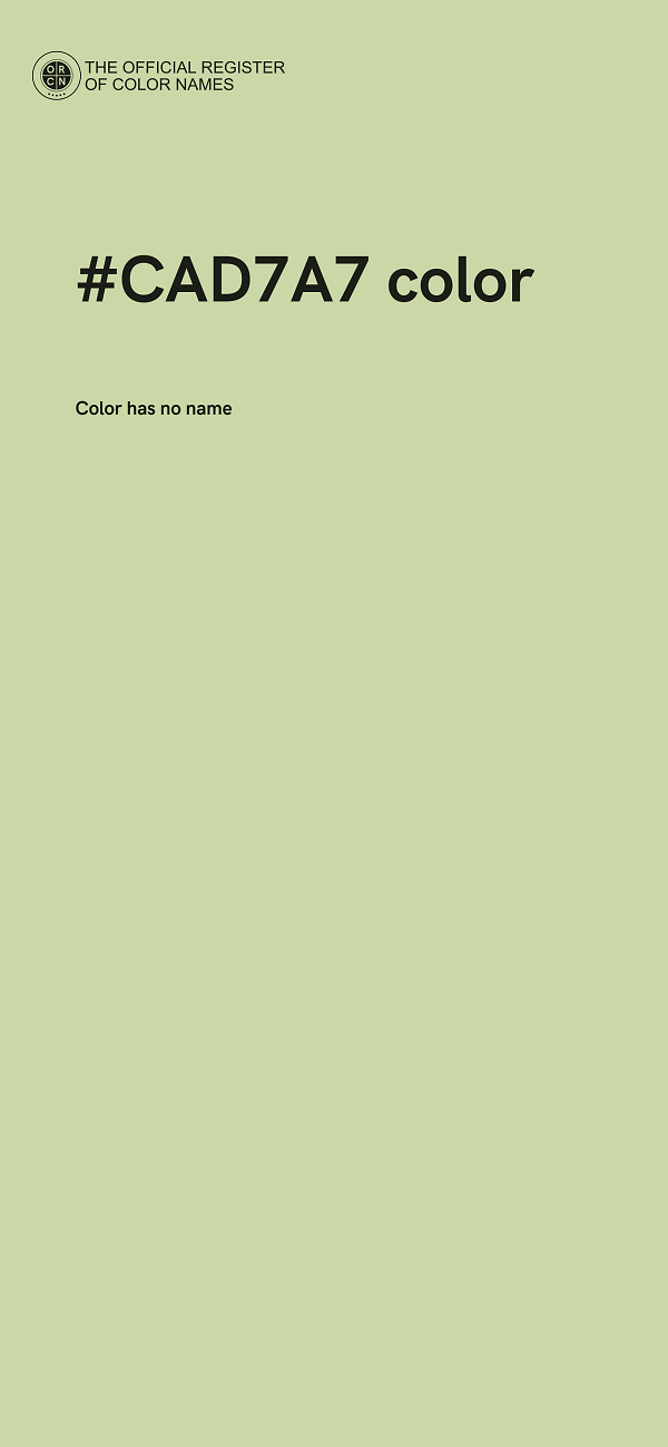 #CAD7A7 color image