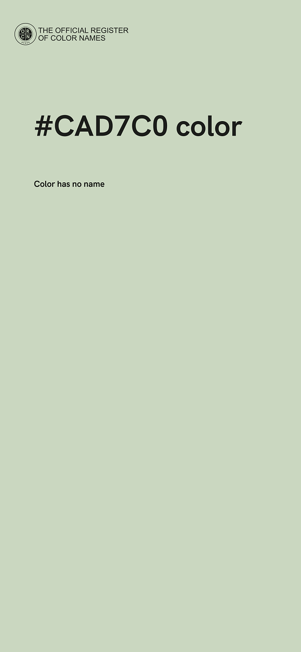 #CAD7C0 color image