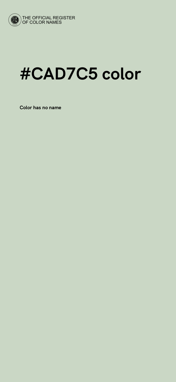 #CAD7C5 color image