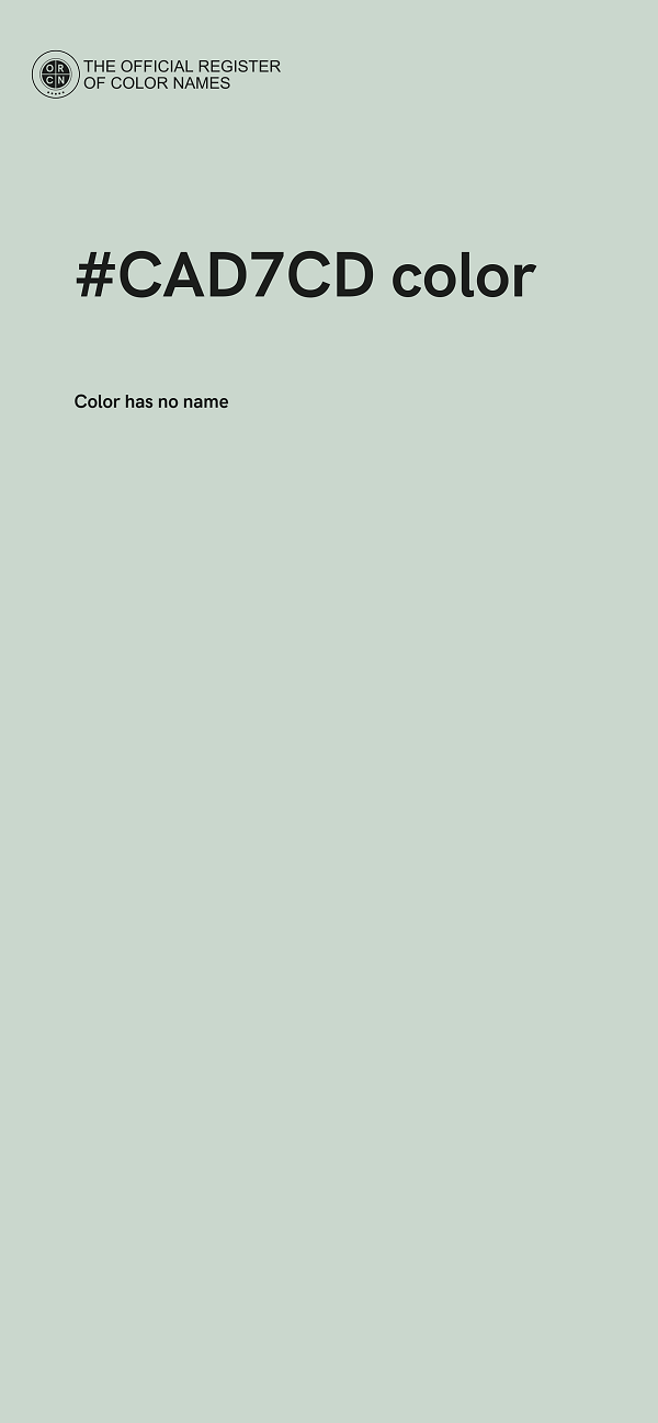 #CAD7CD color image