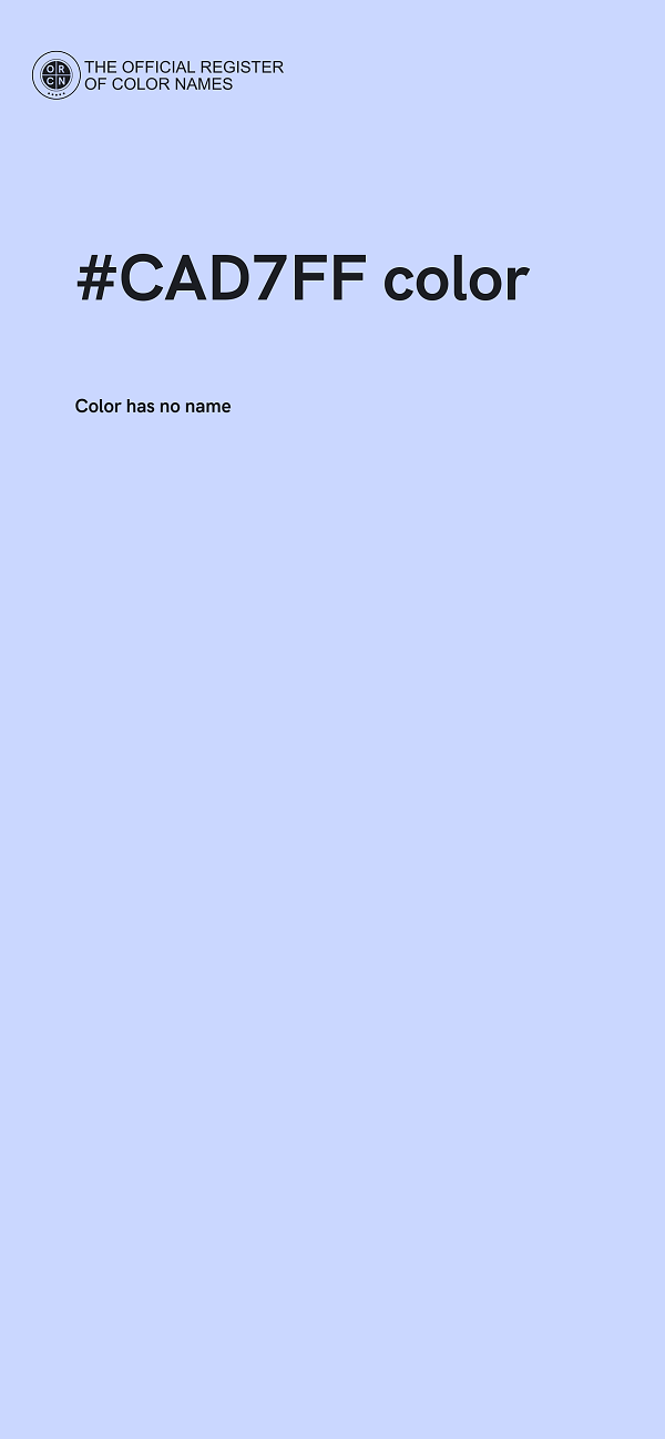 #CAD7FF color image