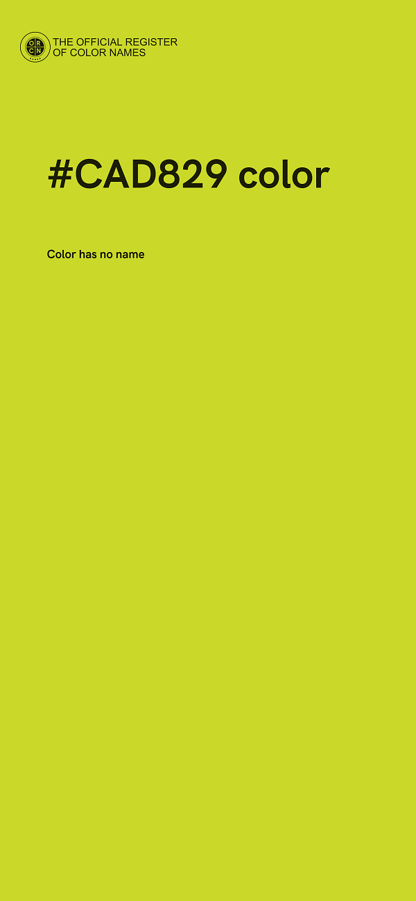 #CAD829 color image