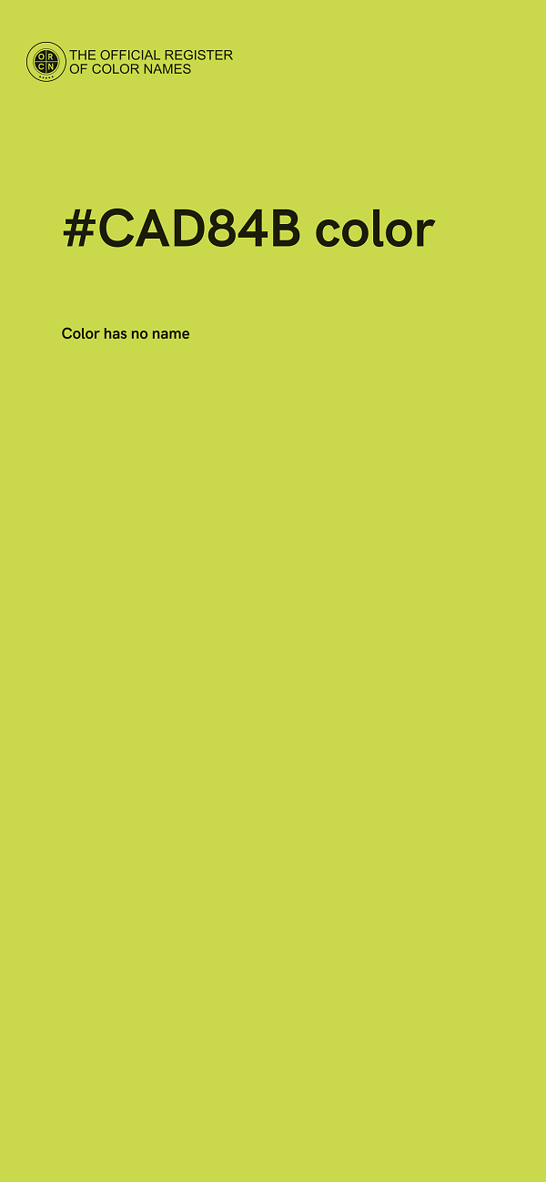 #CAD84B color image