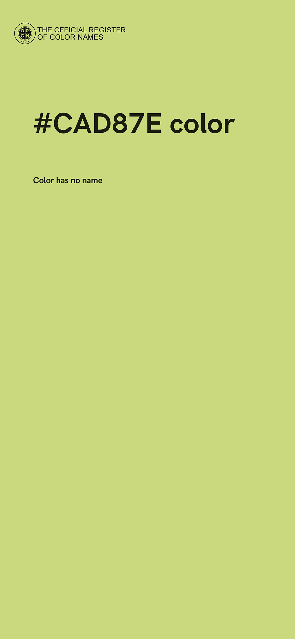 #CAD87E color image