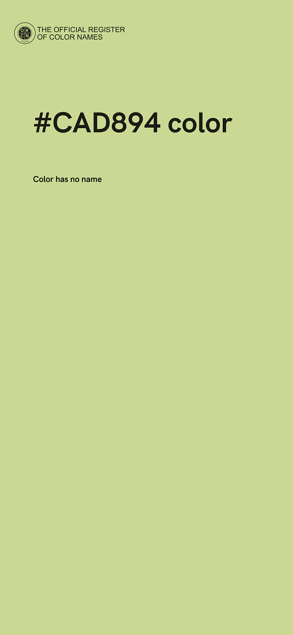 #CAD894 color image