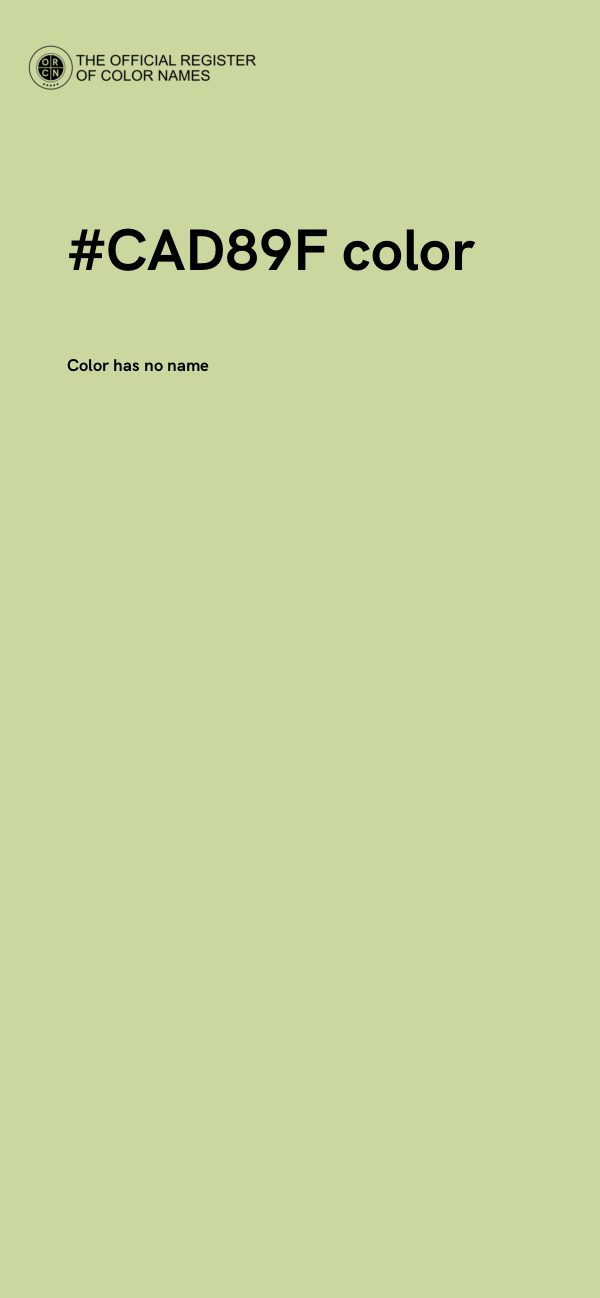 #CAD89F color image