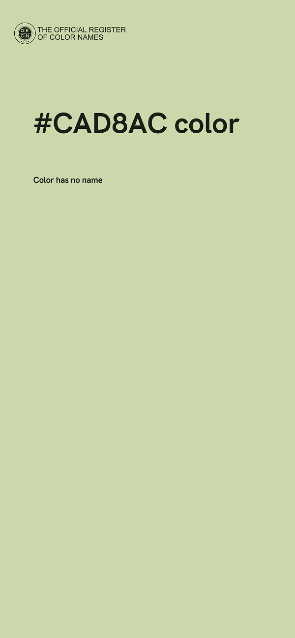 #CAD8AC color image