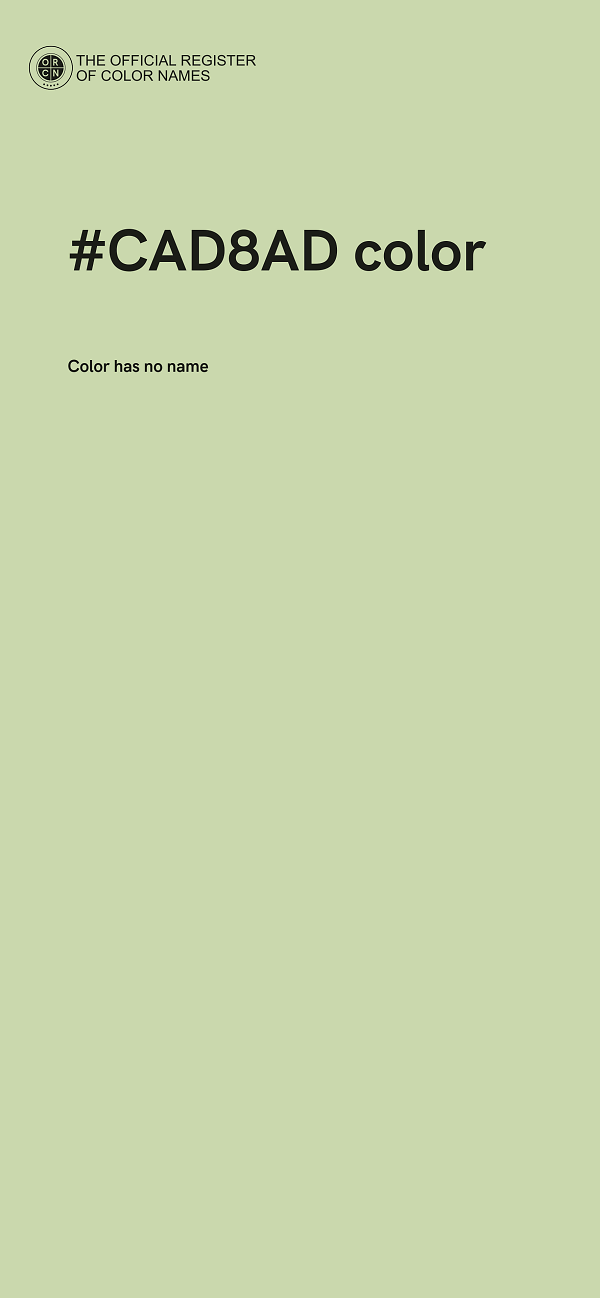 #CAD8AD color image