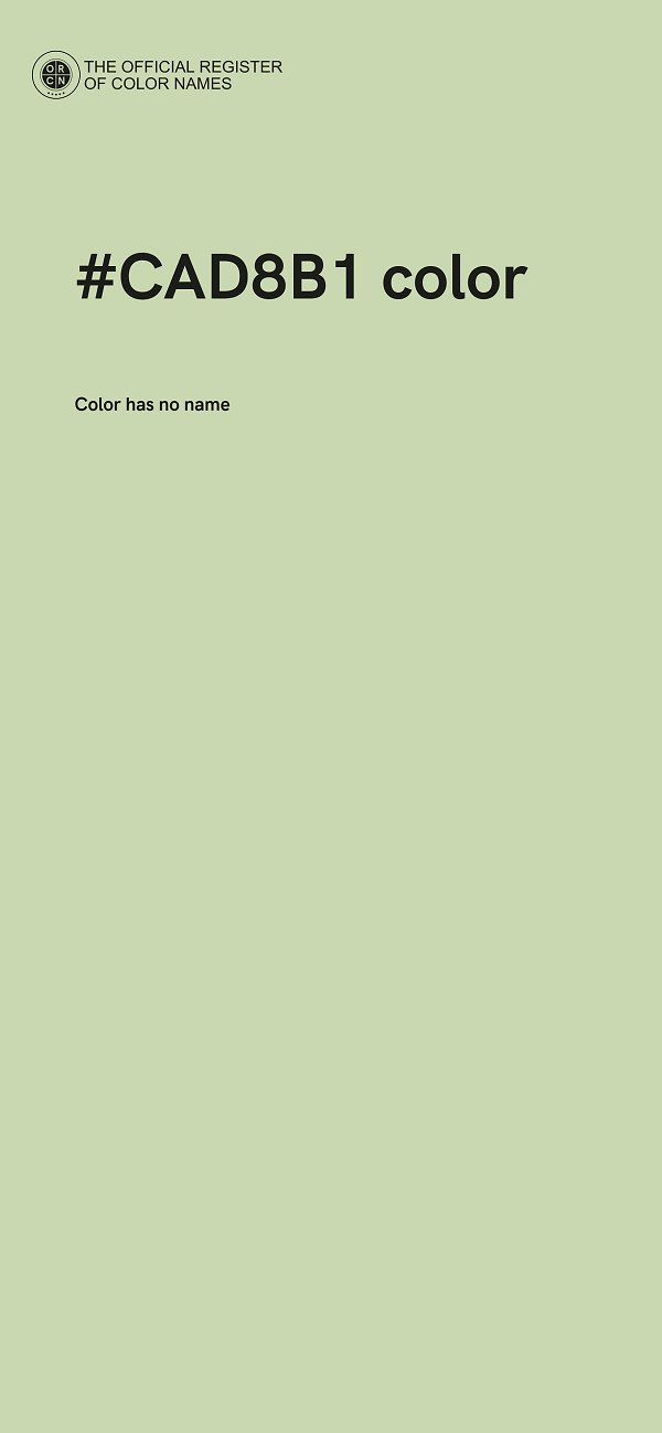 #CAD8B1 color image