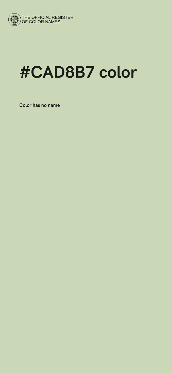#CAD8B7 color image