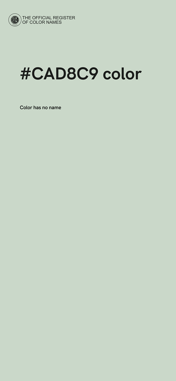 #CAD8C9 color image