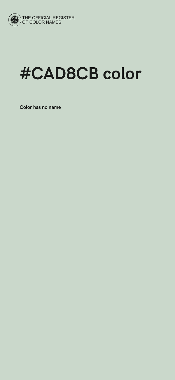 #CAD8CB color image