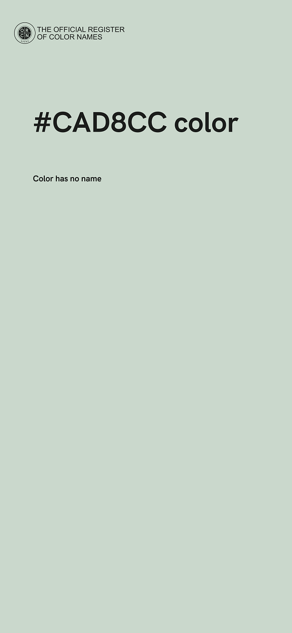 #CAD8CC color image