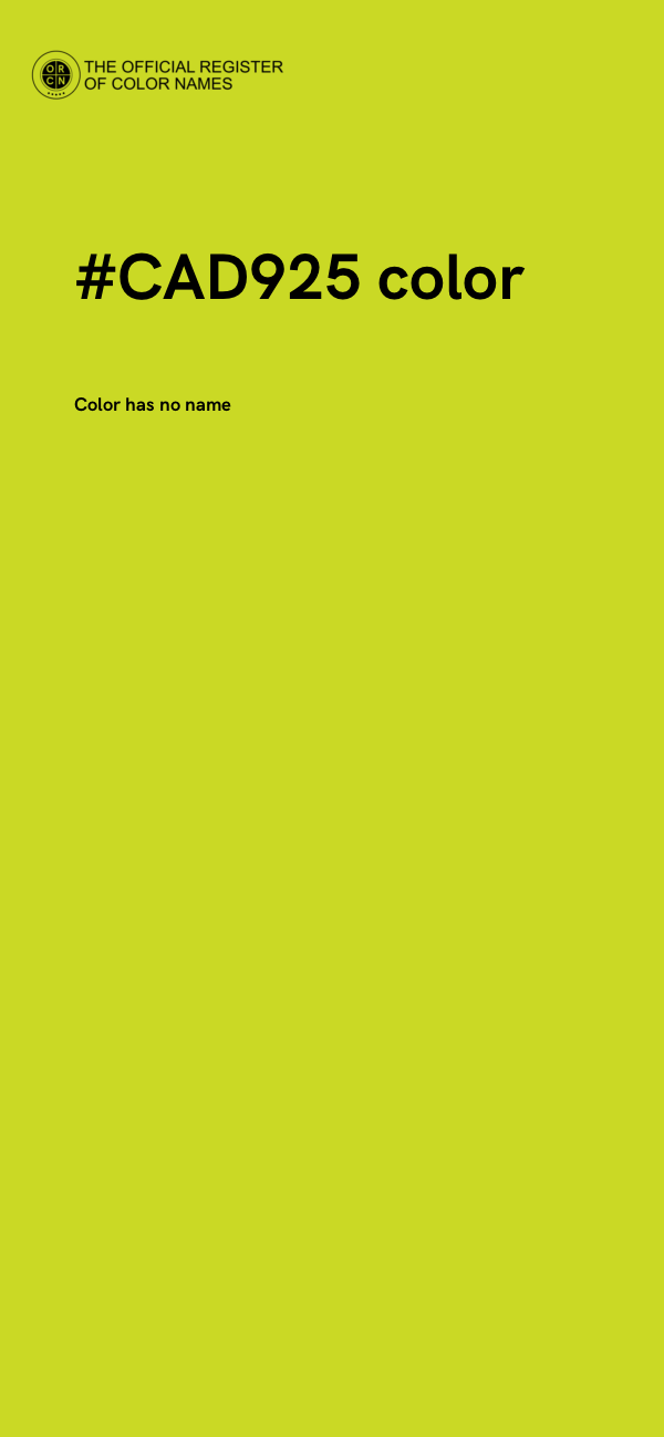 #CAD925 color image