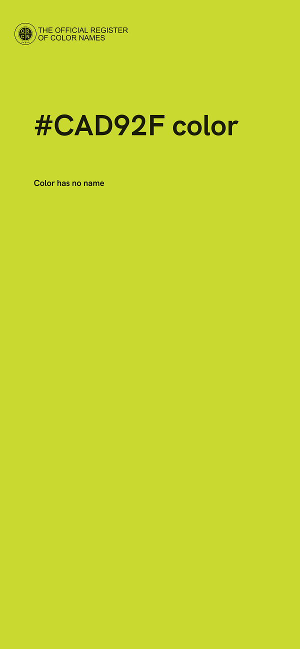 #CAD92F color image